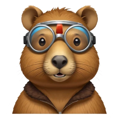 Capibara con gogles sticker