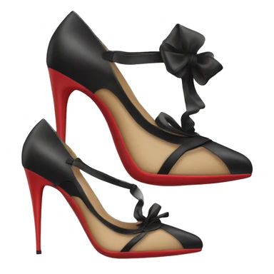 Black valentino high heels with red bottom sticker