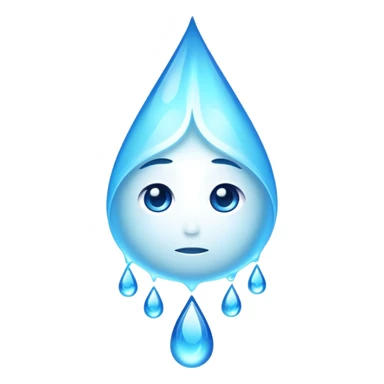 A glowing soul essence with teardrops flowing down, emotional spiritual energy sticker