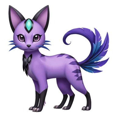 Meloetta-Purrloin-Nargacuga-Pokémon-Fakémon-fusion-hybrid-creature sticker