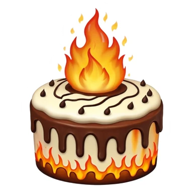 CAKE on fire sticker