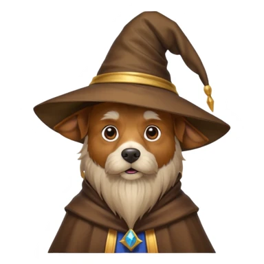 Dog wizard sticker