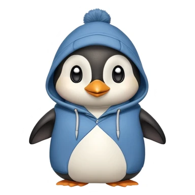 friendly anthropomorphised penguin in a hoodie and jeans standing with arms folded, smiling sticker