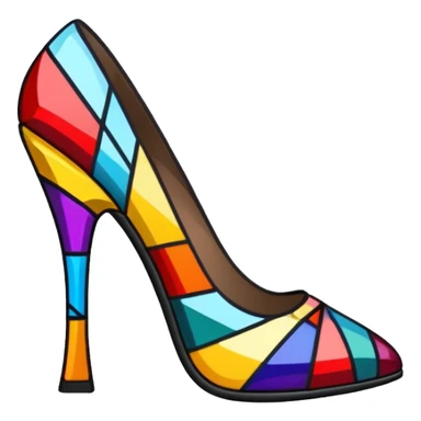 Stained glass heels sticker