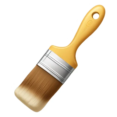 paintbrush with cream paint sticker