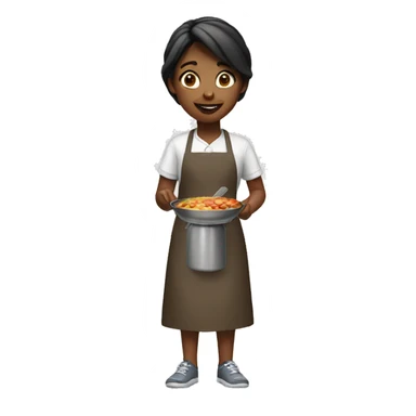 Girl cooks sticker