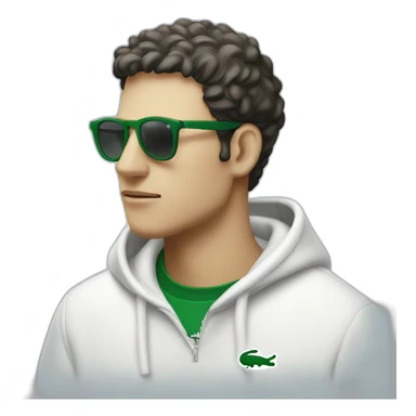 Lacoste smoking friends with white lacoste hoodie sticker