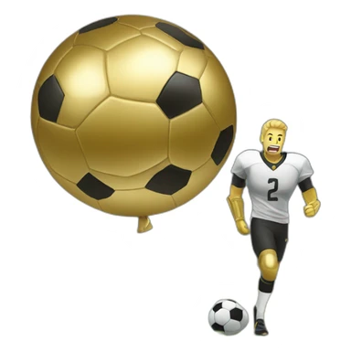 Ballon de football en or sticker