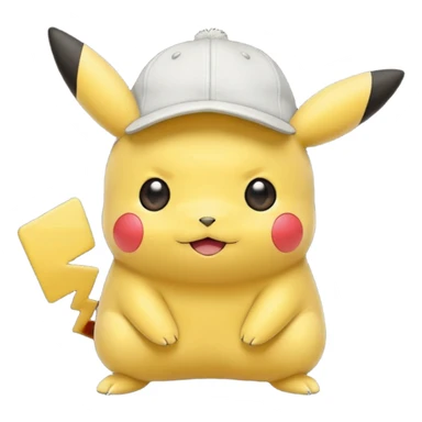 A Pikachu hat black  sticker
