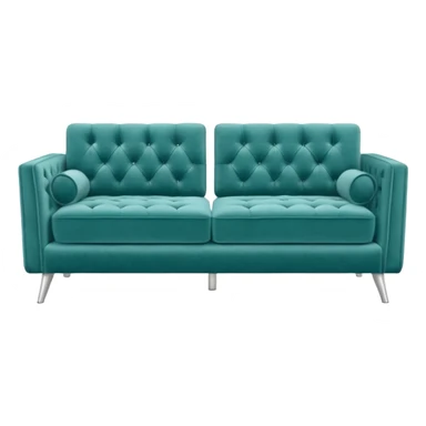 Long square teal sofa sticker