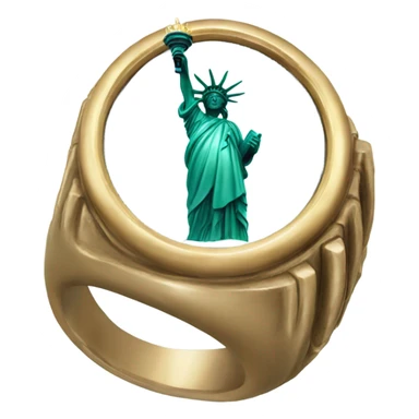 Statue of liberty hand with championship ring sticker