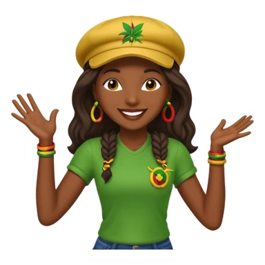 reggae femme   casquette danse  sticker