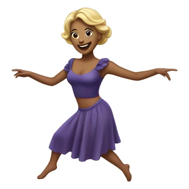 Lady dancing on a stage sticker