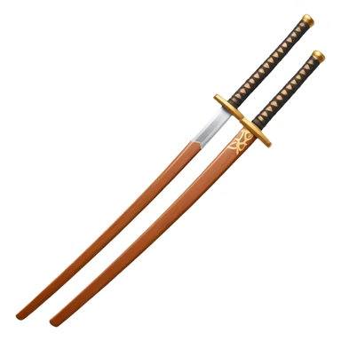 samurai training wooden sword object icon, traditional bokken, smooth polished wood, katana shape, simple guard, 3D cartoon, mobile game icon style, centered, clean background, soft shadow, no text, no watermark
 sticker