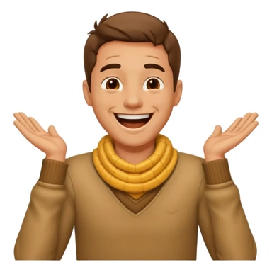 hands around neck laughing guy sticker