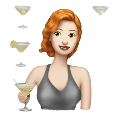 Pornstar martini but the person drinking has ginger hair and white skin  sticker