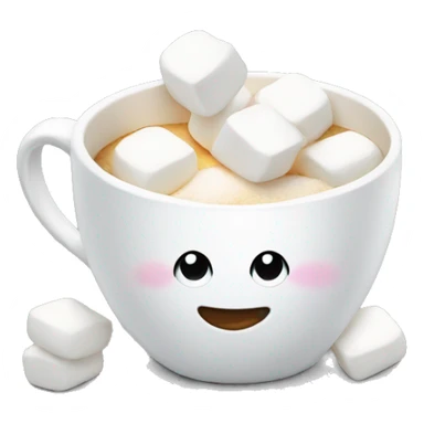 Cup of marshmallows  sticker