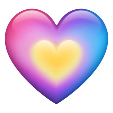 Ombré pink blue purple yellow heart 2016 vibes sticker