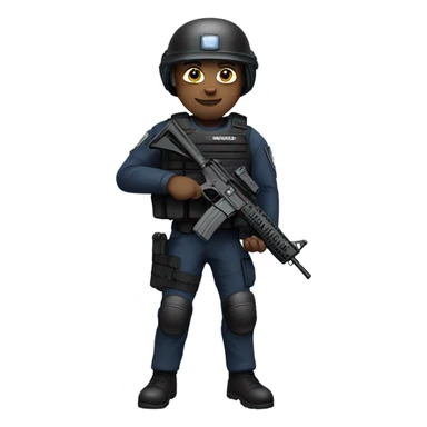 A white Police SWAT operator sticker