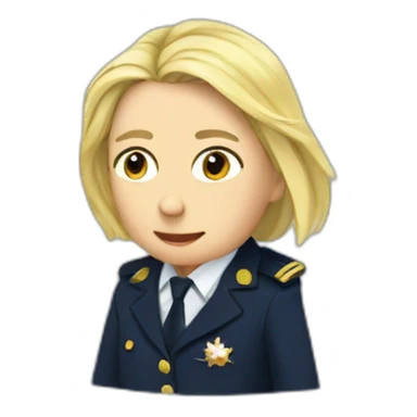 Marine lepen voilée sticker