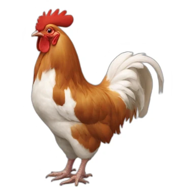 Coq sur chat sue chien sur lama sticker
