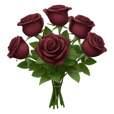 bouquet of burgundy roses  sticker