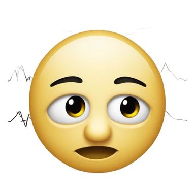 A smiley face angrily glaring at a graph with declining metrics. sticker