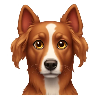 Red healer dog with big brown eyes and eyelashes  sticker