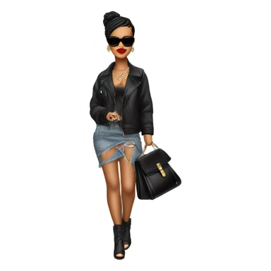 Rihanna holding a handbag sticker