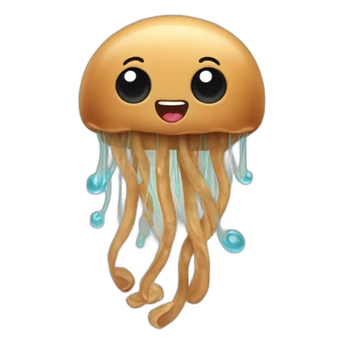 Peanut butter cute jellyfish dance sticker