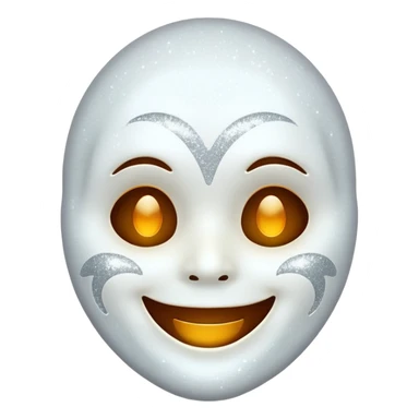 mask Ghost face glitter  sticker