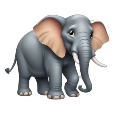 Souris sur elephant sticker