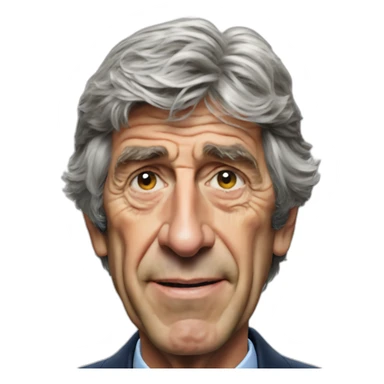 Hiperrealist Manuel pellegrini sticker