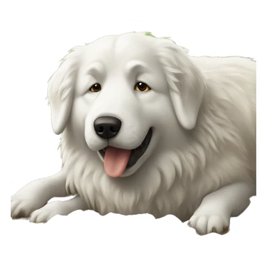 Great Pyrenees digging a hole sticker