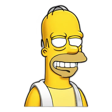 Homer simpson happy sticker