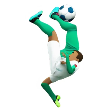 Create a soccer trick bicycle kick on Portugal national team Ronaldo  sticker