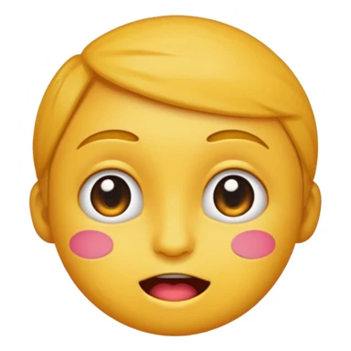 cartoon emoji sticker with a shy face and sweat on the forehead, colorful and cheerful, no text, suitable for WhatsApp and Instagram sticker