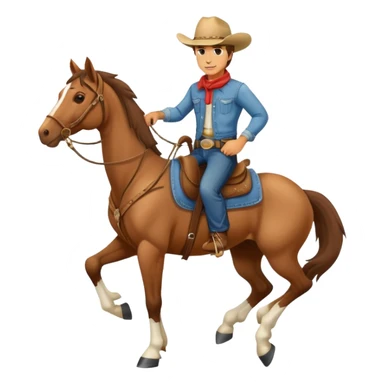 cowboy riding a horse sticker