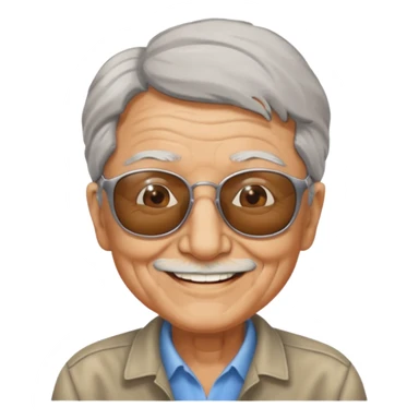 elderly with sunglasses sticker