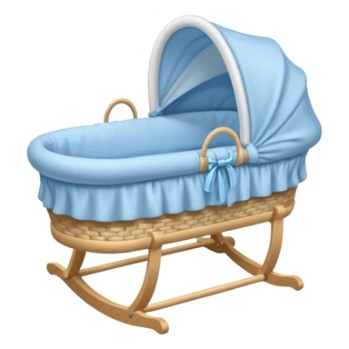 blue baby bassinet sticker