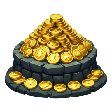 Dragon Hoard pile of gold without the dragon like in the movies so many gold were dragon sleep but dragon just went out  cold coins full in a cave  sticker