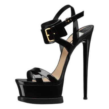 ysl black patent TRIBUTE PLATFORM SANDAL PATENT LEATHER sticker