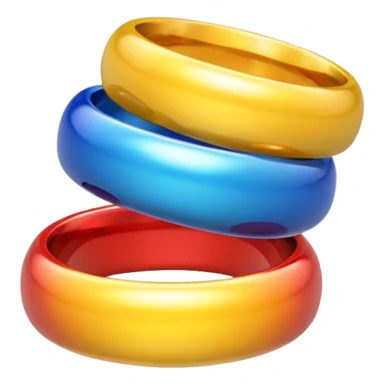 Colorful stacking rings sticker