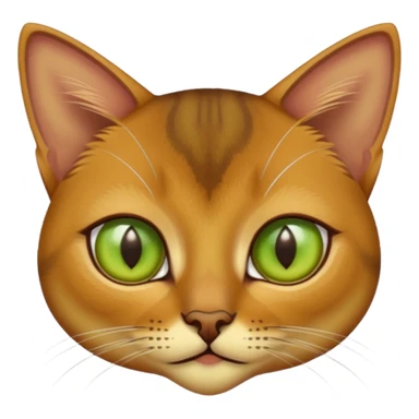 Oriental Abyssinian beige, with dark-choco-brown-gradients-points zeraora-cat   With yellow sclera and green eyes sticker