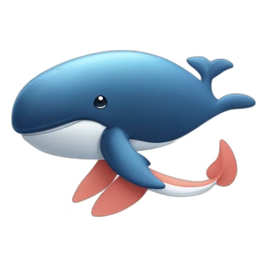 a nike swoosh on a happy whale sticker
