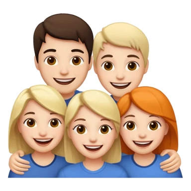 three friends selfie smiling sticker