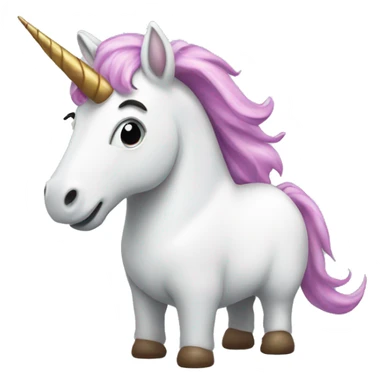 unicorn taking a poop sticker