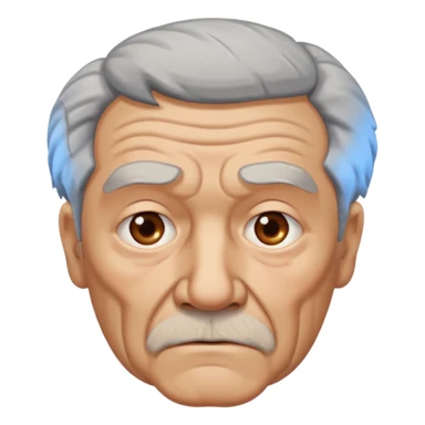 abuelo de pueblo serio y desconfiado con cuerpo busto sticker