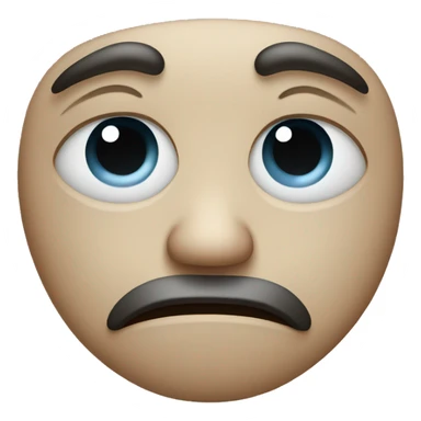 Sad teary eyed face sticker