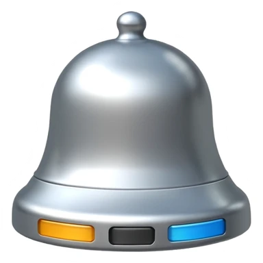 Notification bell silver sticker
